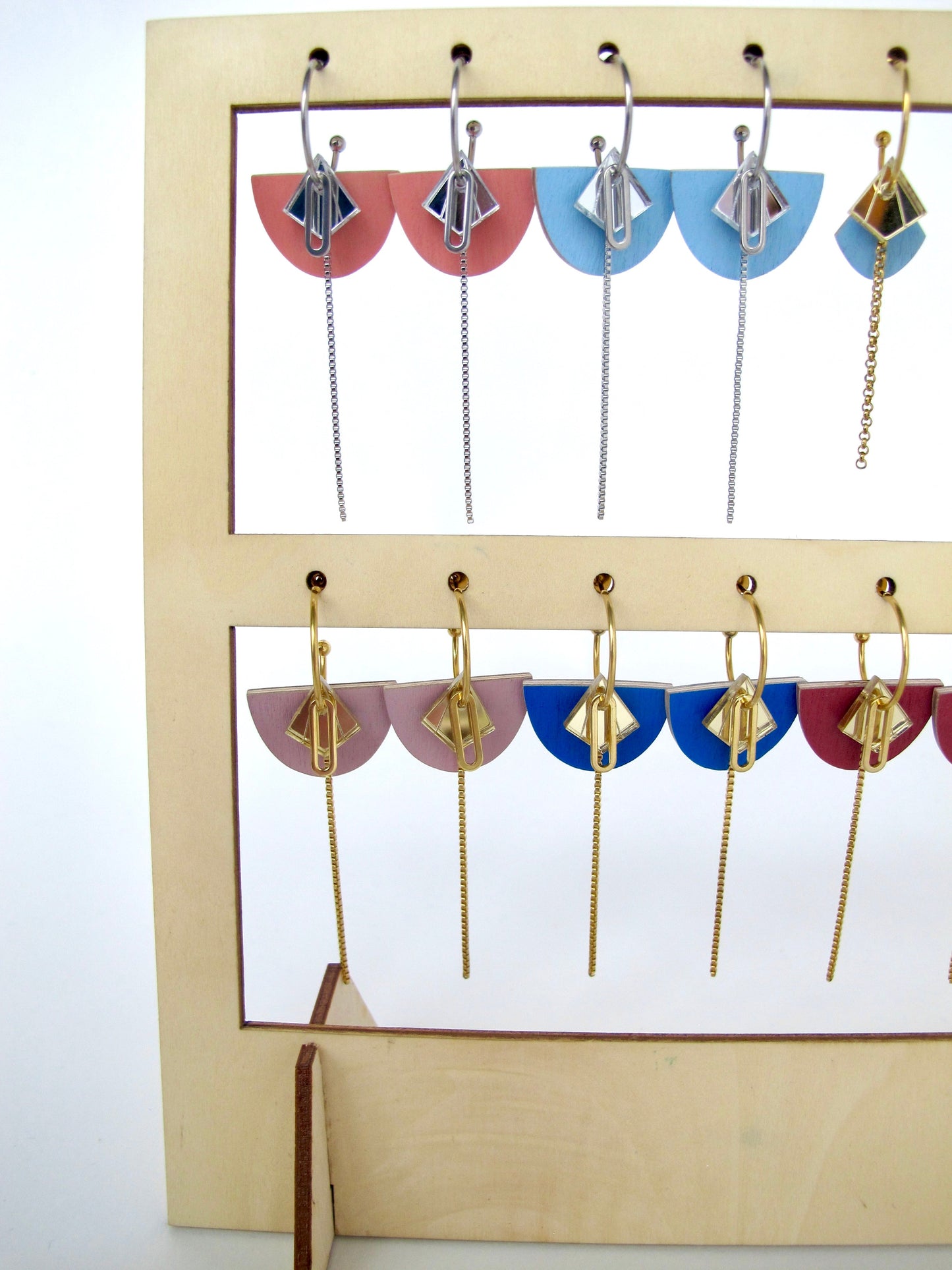 Oorbel Babs Oud Blauw
