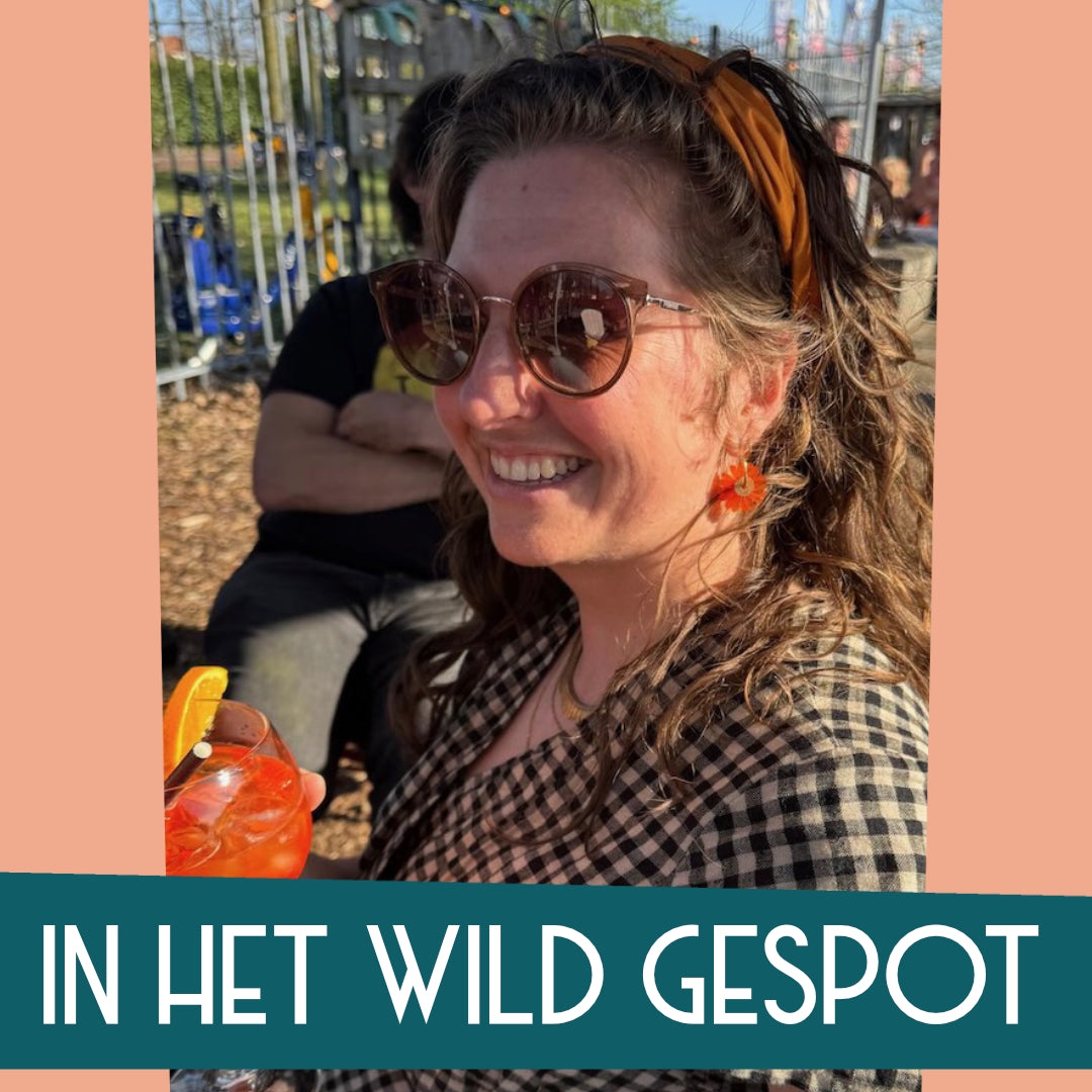 Goudsbloem oorbel
