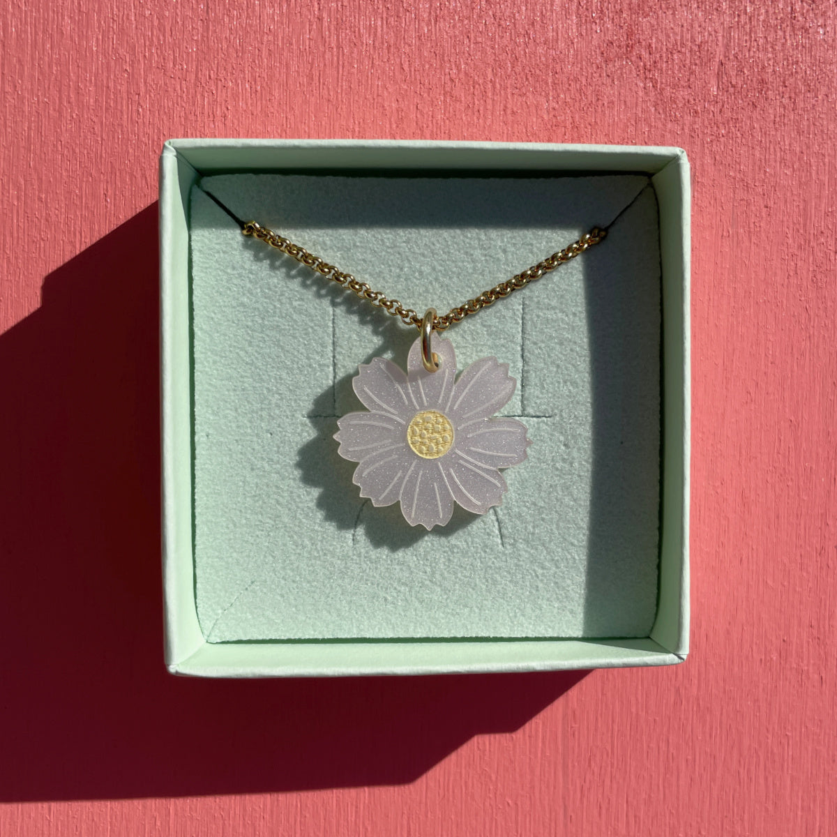 Cosmea ketting - wit