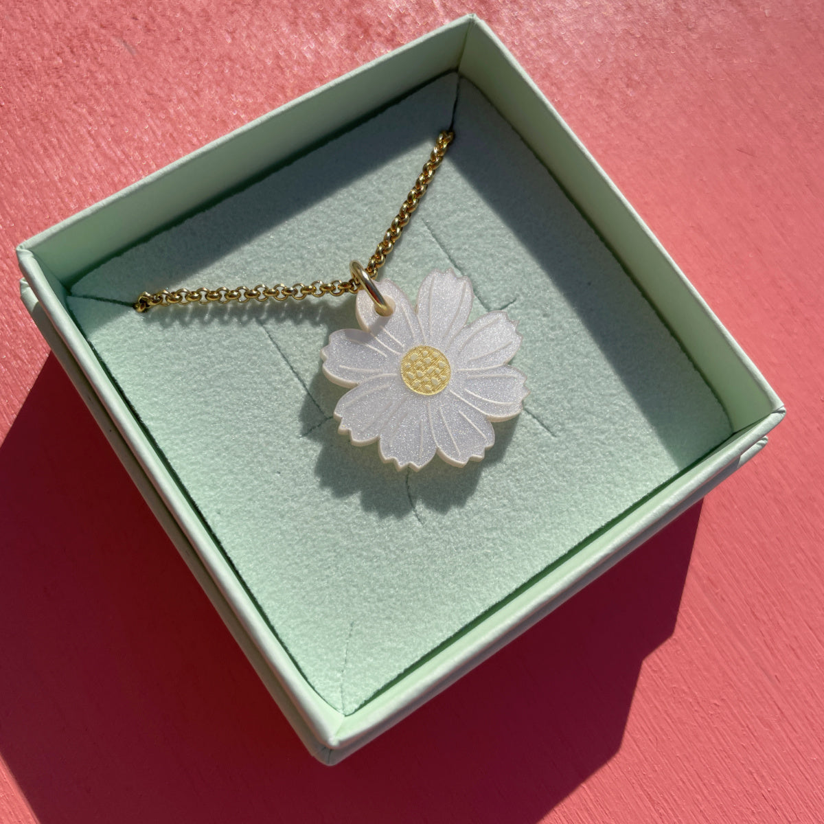 Cosmea ketting - wit