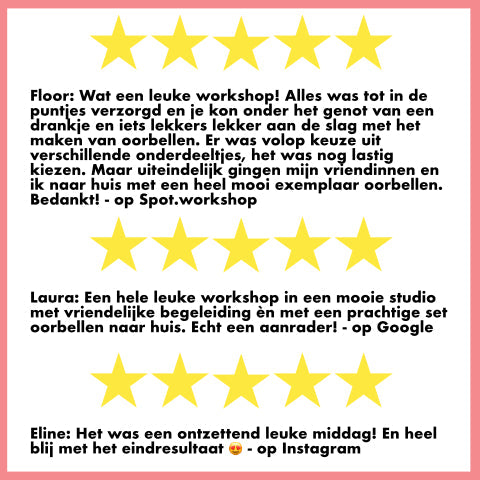 Workshop Modulaire Oorbellen - Atelier in Utrecht - 31/01/26 om 15:00